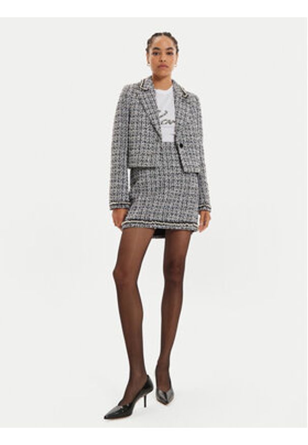 Karl Lagerfeld - KARL LAGERFELD Marynarka 246W1402 Kolorowy Regular Fit. Typ kołnierza: dekolt w karo. Materiał: bawełna. Wzór: kolorowy