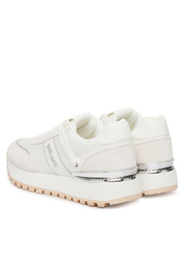 Just Cavalli Sneakersy 80RA3SJ1 ZSE48 Biały. Kolor: biały. Materiał: materiał