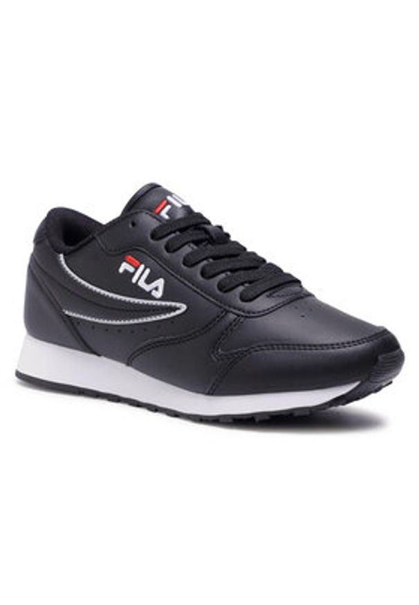 Fila Sneakersy Orbit Low Wmn 1010308.25Y Czarny. Kolor: czarny. Materiał: skóra