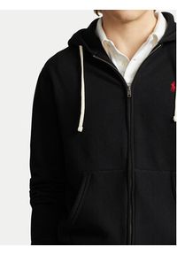 Polo Ralph Lauren Bluza Fleece 710813297001 Czarny Regular Fit. Typ kołnierza: polo. Kolor: czarny. Materiał: bawełna
