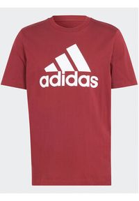 Adidas - adidas T-Shirt Essentials IS1301 Bordowy Regular Fit. Kolor: czerwony. Materiał: bawełna