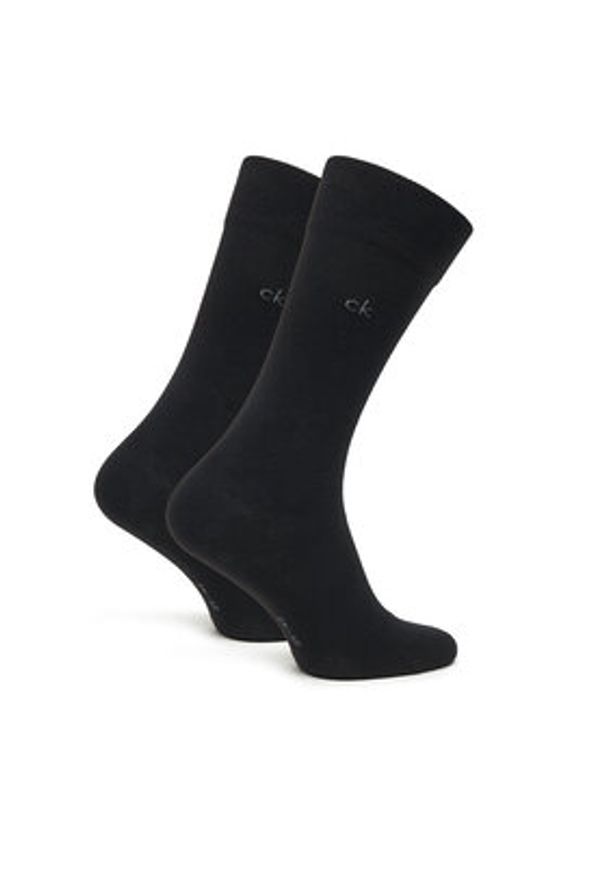 Calvin Klein Skarpety długie 701234208 Czarny. Kolor: czarny. Materiał: materiał, bawełna