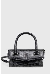 Patrizia Pepe torebka skórzana kolor czarny. Kolor: czarny. Materiał: skórzane