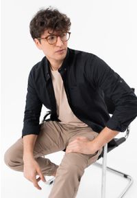 Volcano - Koszula lniana z wiskozą K-VINCES. Materiał: wiskoza, len. Długość rękawa: długi rękaw. Długość: długie. Sezon: lato #1