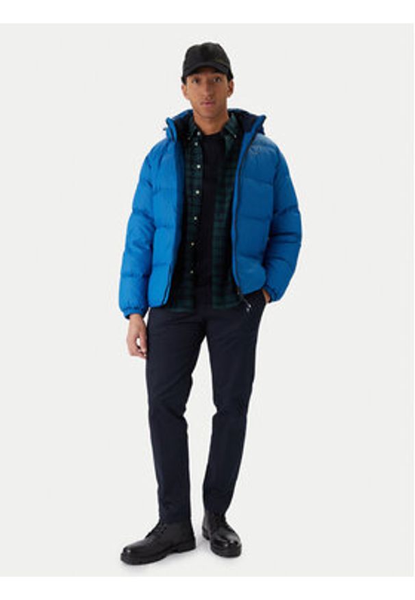 Tommy Jeans Kurtka puchowa Essential DM0DM19786 Niebieski Regular Fit. Kolor: niebieski. Materiał: syntetyk