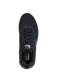 skechers - Adidasy Skechers Track - Leshur, Mężczyźni. Kolor: wielokolorowy, niebieski, czarny. Materiał: materiał. Sport: turystyka piesza