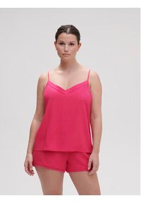 Simone Pérèle Koszulka piżamowa Songe 18S900 Różowy Comfort Fit. Kolor: różowy. Materiał: wiskoza #4