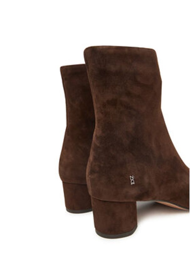 Nokwol Botki Alyssa Brązowy. Kolor: brązowy. Materiał: zamsz, skóra