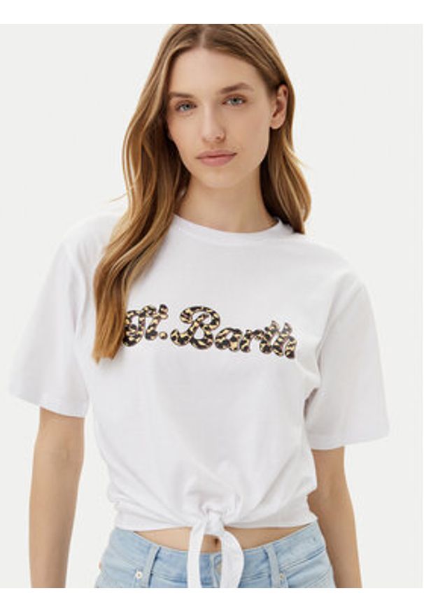 Silvian Heach T-Shirt Knippi GPP25190TS Biały Regular Fit. Kolor: biały. Materiał: bawełna