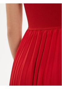 TOMMY HILFIGER - Tommy Hilfiger Sukienka codzienna WW0WW42020 Czerwony Regular Fit. Okazja: na co dzień. Kolor: czerwony. Materiał: wiskoza. Typ sukienki: proste. Styl: casual #8