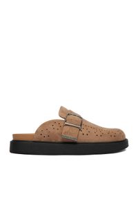 Guess Jeans Klapki EO-HY2T709-3 Beżowy. Kolor: beżowy. Materiał: materiał #1