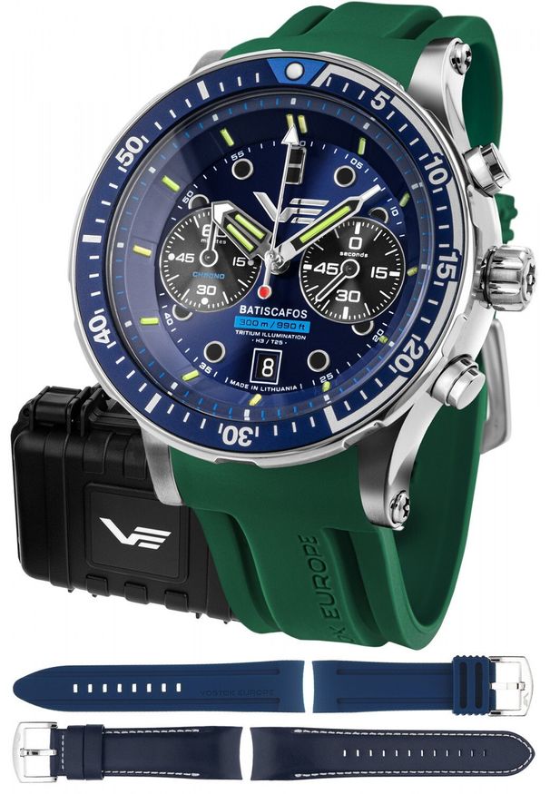 Zegarek Vostok Europe Zegarek męski Vostok Europe 6S21-511A772SG zielony. Kolor: zielony