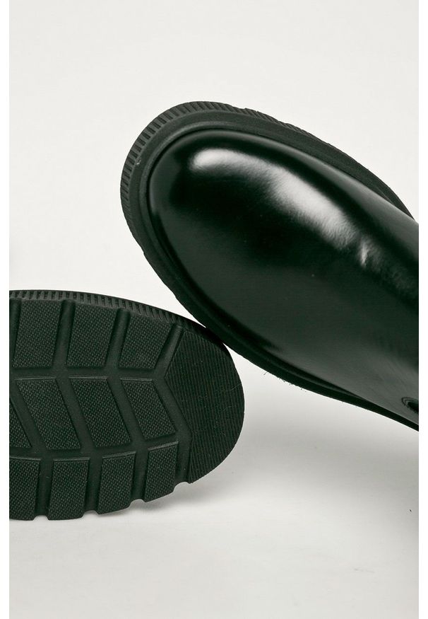 Kurt Geiger London - Sztyblety skórzane Stint. Nosek buta: okrągły. Kolor: czarny. Materiał: skóra