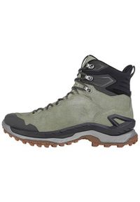 Buty trekkingowe męskie Lowa Innovo Mid Gtx. Wysokość cholewki: za kostkę. Kolor: zielony. Materiał: zamsz, materiał, syntetyk. Szerokość cholewki: normalna