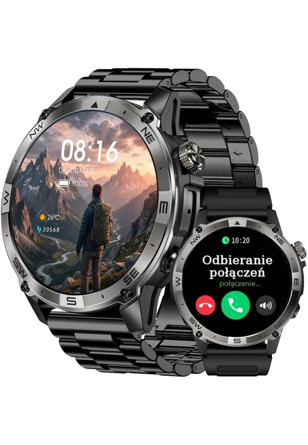 Smartwatch Gravity SMARTWATCH męski GRAVITY ROZMOWY GPS KOMPAS BAROMETR - GRAFIT. Rodzaj zegarka: smartwatch