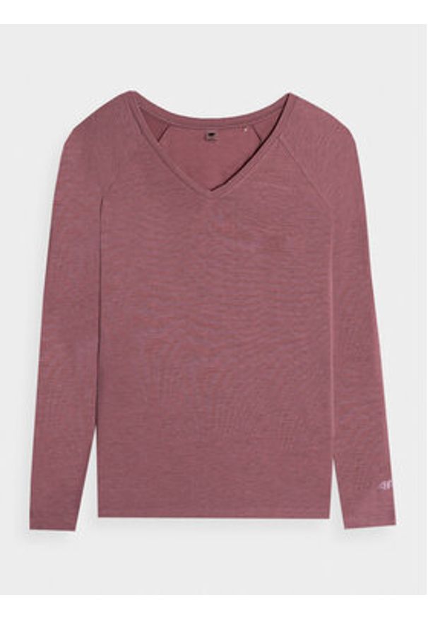 4f - 4F Bluzka 4FAW23TFLOF153 Czerwony Slim Fit. Kolor: czerwony. Materiał: syntetyk