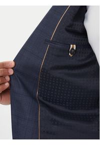 BOSS Garnitur H-Huge 50535401 Niebieski Slim Fit. Kolor: niebieski. Materiał: wełna #7