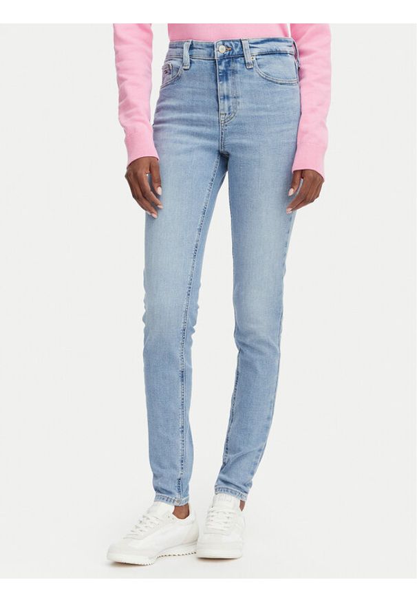 Tommy Jeans Jeansy DW0DW23080 Niebieski Slim Fit. Kolor: niebieski