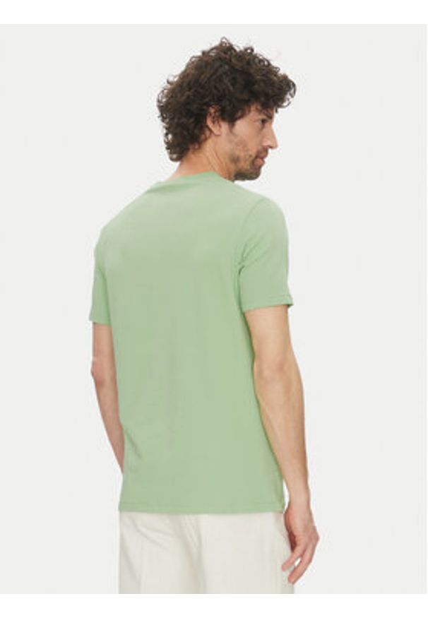 Karl Lagerfeld - KARL LAGERFELD T-Shirt 755087 552235 Zielony Regular Fit. Typ kołnierza: dekolt w karo. Kolor: zielony. Materiał: bawełna