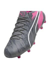 Buty piłkarskie Puma King Ultimate Rush FG/AG 107824 01 szare. Kolor: szary. Materiał: dzianina, syntetyk, materiał. Szerokość cholewki: normalna. Sport: piłka nożna