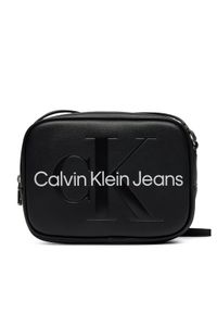 Calvin Klein Jeans Torebka Sculpted Camera Bag18 Mono K60K610275 Czarny. Kolor: czarny. Materiał: skórzane