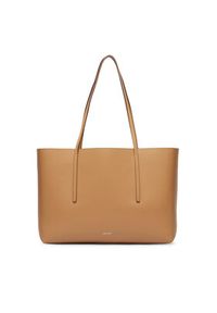 Calvin Klein Torebka Foil Logo Tote LV04F3274G Beżowy. Kolor: beżowy. Materiał: skórzane #7