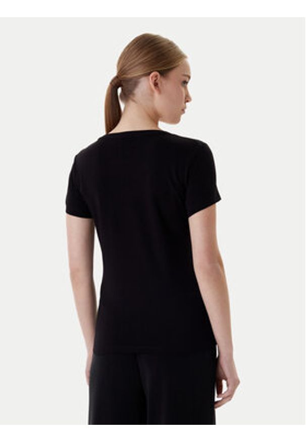 EA7 Emporio Armani T-Shirt 7W001045 AF10373 UC001 Czarny Slim Fit. Kolor: czarny. Materiał: bawełna