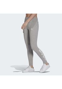 Adidas - Essentials High-Waisted Logo Leggings. Kolor: biały, wielokolorowy, szary. Sport: fitness