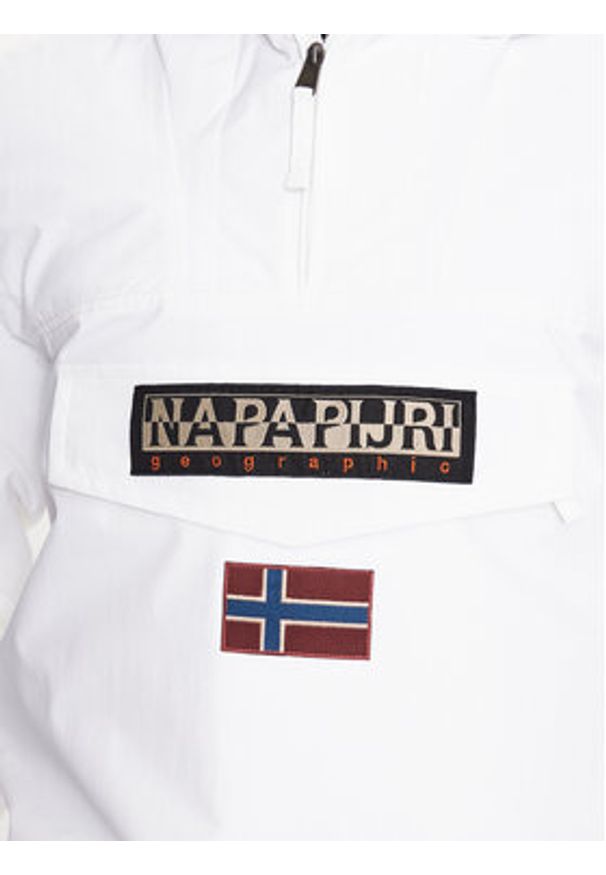 Napapijri Kurtka anorak Rainforest Winter 3 NP0A4GMC Biały Regular Fit. Kolor: biały. Materiał: syntetyk