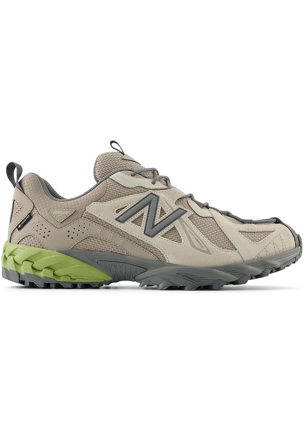 Buty unisex New Balance ML610XM – beżowe. Kolor: beżowy. Materiał: zamsz, skóra, guma. Szerokość cholewki: normalna. Technologia: Gore-Tex