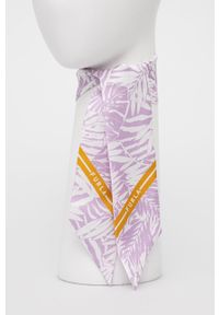 Furla apaszka jedwabna kolor fioletowy wzorzysty. Kolor: fioletowy. Materiał: jedwab