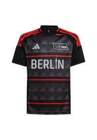 Adidas - Koszulka 1. FC Union Berlin 24/25 Away Kids. Kolor: czarny, czerwony, wielokolorowy, różowy. Materiał: materiał
