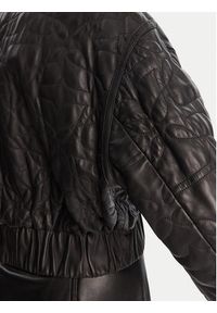 Hugo - HUGO Kurtka skórzana Lesana 50542331 Czarny Relaxed Fit. Kolor: czarny. Materiał: skóra