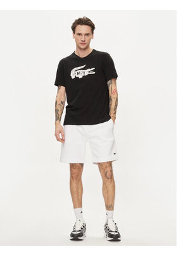 Lacoste Szorty sportowe GH9627 Biały Regular Fit. Kolor: biały. Materiał: bawełna. Styl: sportowy