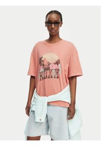 Roxy T-Shirt Talloversize Washed ERJZT06081 Pomarańczowy jasny Loose Fit. Kolor: pomarańczowy. Materiał: bawełna #1