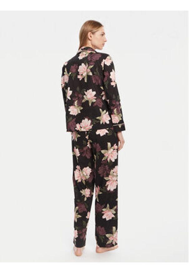 Lauren Ralph Lauren - LAUREN RALPH LAUREN Piżama ILN92438 Czarny Regular Fit. Kolor: czarny. Materiał: bawełna, wiskoza