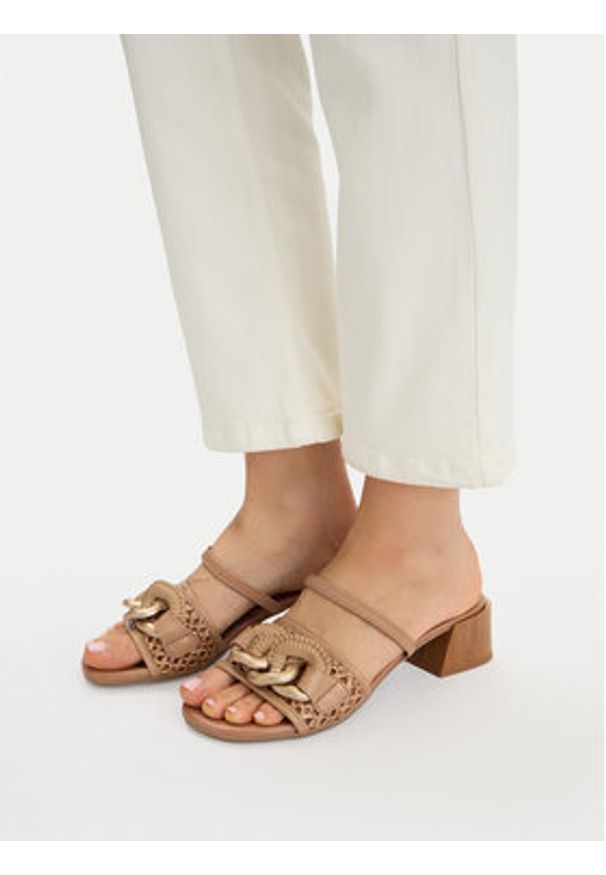 Hispanitas Sandały RHV264805 C002 Beżowy. Kolor: beżowy. Materiał: skóra