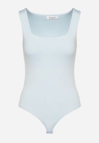 Born2be - Jasnoniebieskie Body Hyrmime. Typ kołnierza: dekolt kwadratowy. Kolor: niebieski. Materiał: dzianina, jeans. Długość rękawa: bez rękawów. Sezon: lato. Styl: klasyczny #5