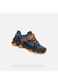 Geox - Buty GEOX J MAGNETAR Niebieski. Okazja: na co dzień. Kolor: niebieski, brązowy, wielokolorowy. Materiał: syntetyk, tkanina