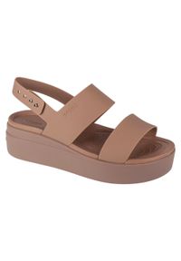 Buty do chodzenia damskie Crocs 2064532EL. Kolor: brązowy. Materiał: syntetyk, materiał. Sezon: lato. Sport: turystyka piesza