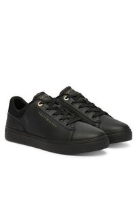 TOMMY HILFIGER - Tommy Hilfiger Sneakersy Casual Cupsole Sneaker FW0FW09020 Czarny. Okazja: na co dzień. Kolor: czarny. Materiał: skóra #2