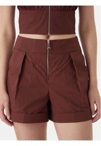 Patrizia Pepe Szorty materiałowe 2P1751/A9B9-B887 Brązowy ciemny Regular Fit. Kolor: brązowy. Materiał: bawełna #5