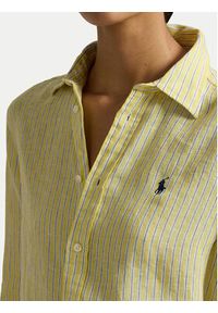 Polo Ralph Lauren Koszula 211A96158002 Żółty Regular Fit. Typ kołnierza: polo. Kolor: żółty. Materiał: len #3