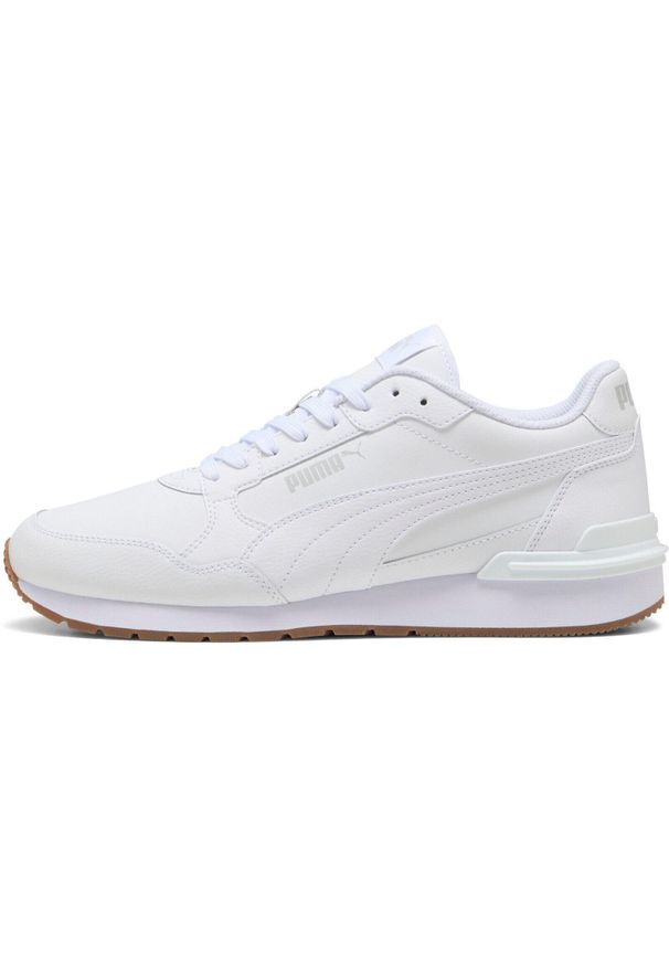 Buty sportowe Puma St Runner V4 L. Kolor: biały. Materiał: skóra, materiał, syntetyk. Sport: bieganie, turystyka piesza