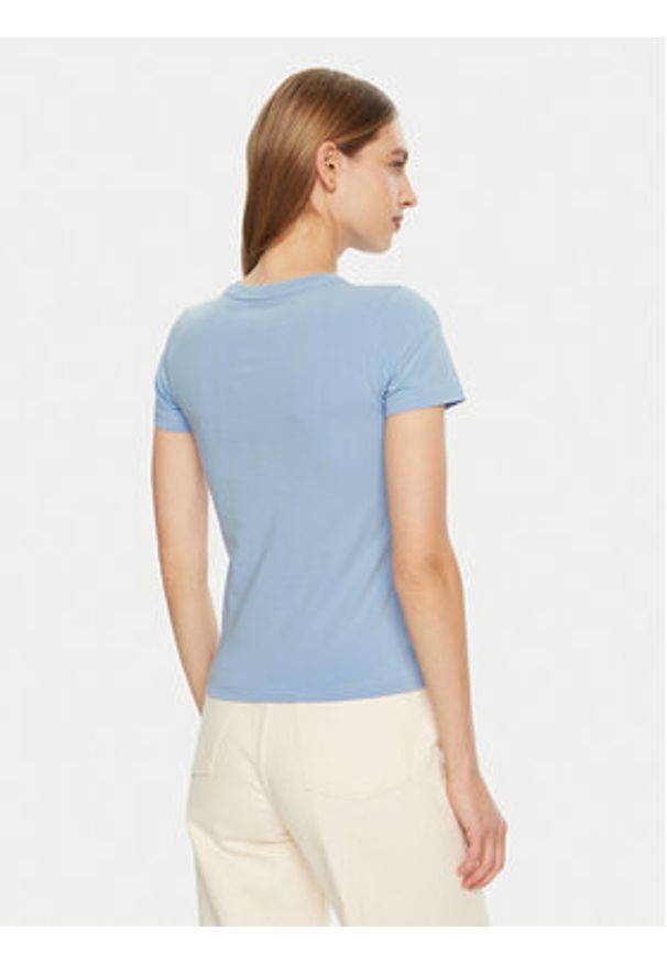 Guess T-Shirt W4YI01 J1314 Błękitny Regular Fit. Kolor: niebieski. Materiał: bawełna