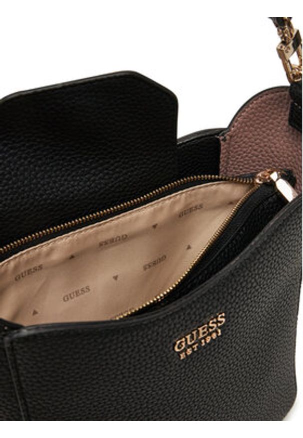 Guess Torebka HWPG964 8030 Czarny. Kolor: czarny. Materiał: skórzane