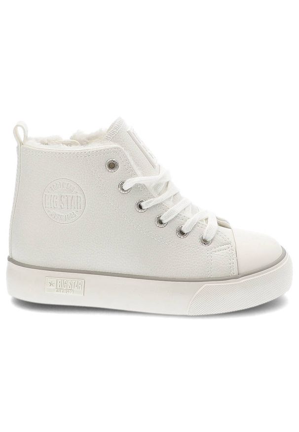 Big-Star - Białe Sneakersy Big Star Ocieplane Buty Dziecięce. Kolor: biały. Materiał: futro, skóra ekologiczna, syntetyk. Szerokość cholewki: normalna. Sezon: zima
