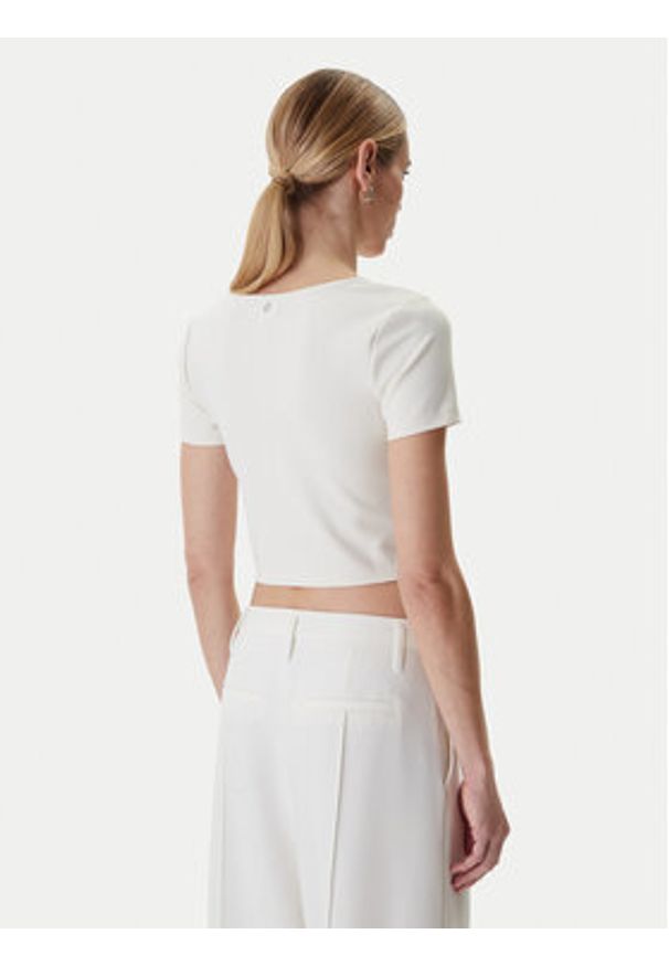 Guess Bluzka W6RP08 KCBO2 Écru Classic Fit. Materiał: syntetyk