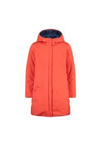 Kurtka z kapturem dla dziewczynki CMP. Typ kołnierza: kaptur. Kolor: czerwony, wielokolorowy, pomarańczowy. Materiał: puch #1