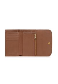 Ochnik - Brązowy skórzany portfel damski. Kolor: brązowy. Materiał: skóra #3
